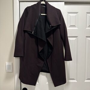 All Saints Lot A Limited Edition Dark Purple Wool Coat